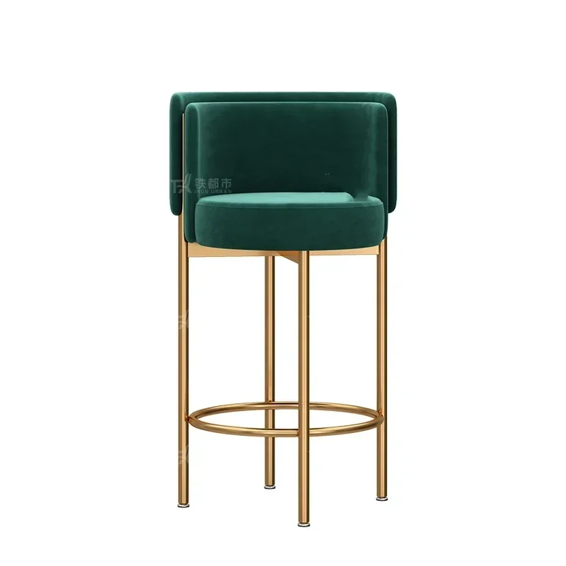 Luxe stoel Hoge bartafel Tegenkruk Scandinavische eetkamerstoelen Draaibare fluwelen krukken Modern design Keuken Roze Mesas-meubels