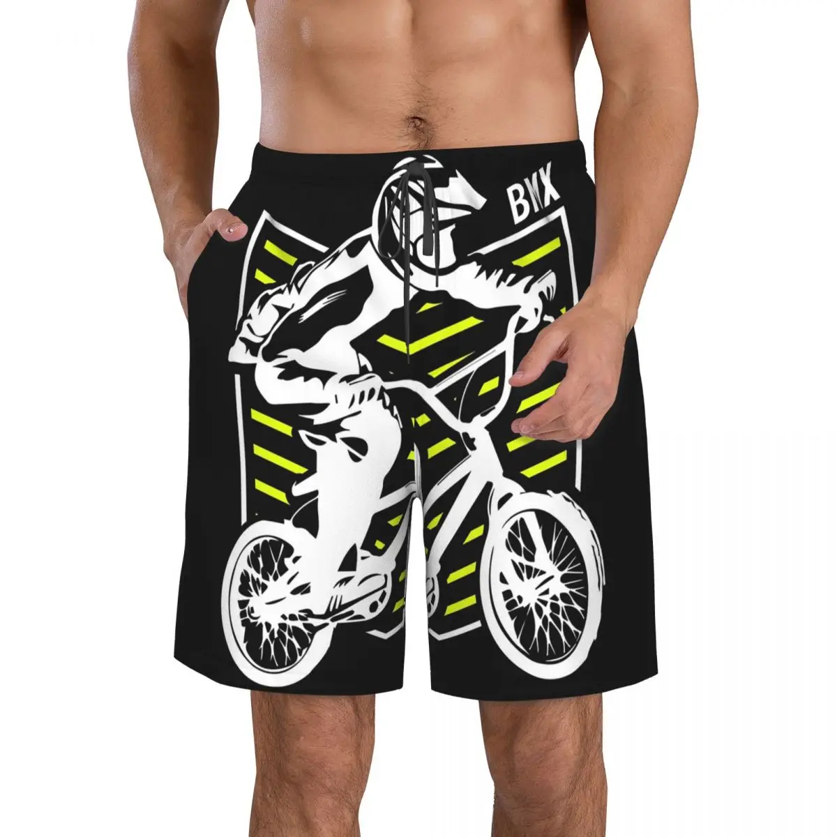 

Bmx Apparel Retro Bmx Bike Old School Patch Trunks Beach Board Shorts Casual Quick Dry Swim Summer Men Pants