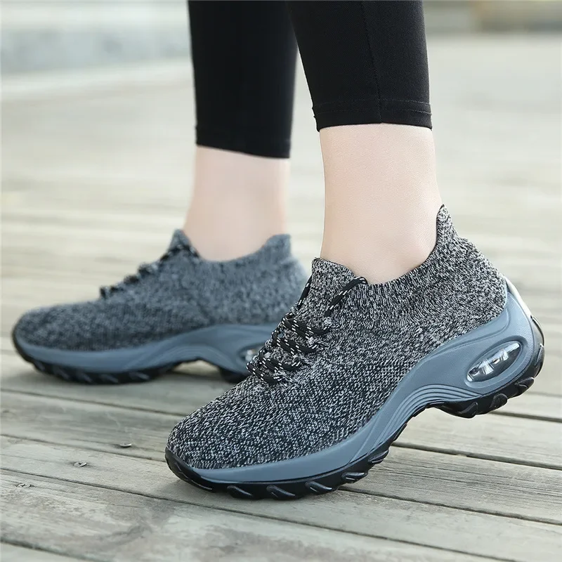 

Best-selling New Casual Swing High Elastic Flying Woven Breathable Fashion Light Socks Shoes Platform Shoes Women Sneakers