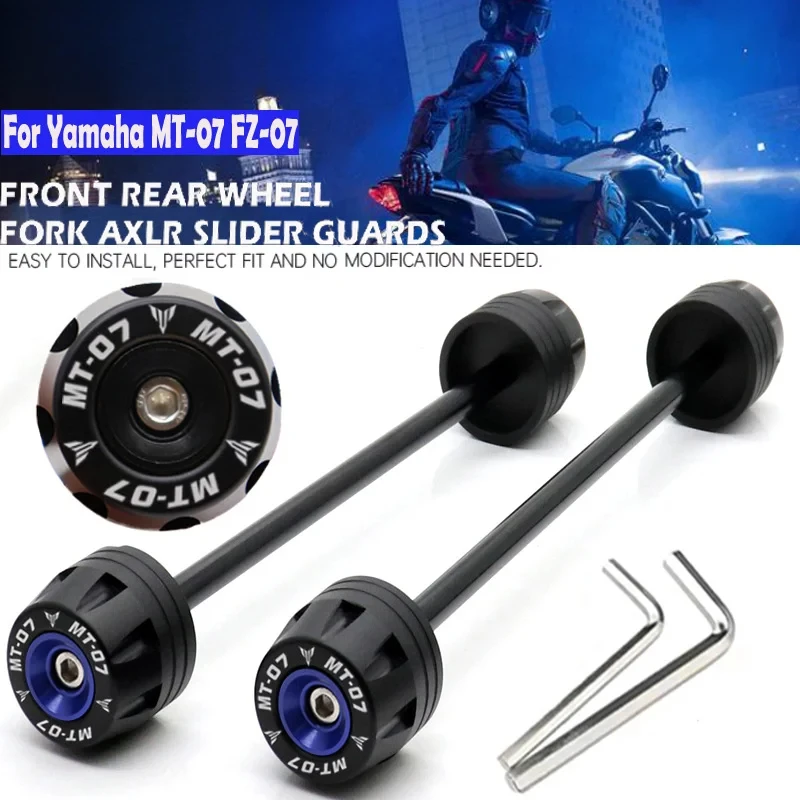 

Yamaha MT07-21-23 Modified Front & Rear Wheel Anti-Fall Axle Protection Rubber Accessories MT09 Motorcycle Safety Gear