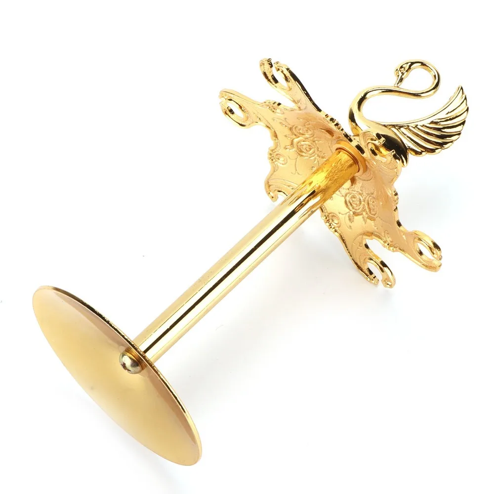 7pcs Golden Coffee Spoons Set European Zinc Alloy Dessert Spoon Set Creative Handle Decorative Swan Base Teaspoon Set For Party