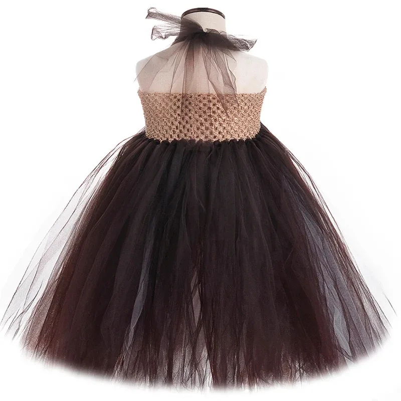 Милое платье-пачка с совой для маленьких девочек, костюмы на день рождения и Хэллоуин, детский рождественский наряд, детская новогодняя одежда с мультяшными животными