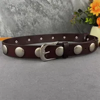 Cinturón de cuero genuino para mujer, corsé Punk con remaches, faja para mujer, abrigo, pretina, decoración de vestido, cinturón ancho J1663