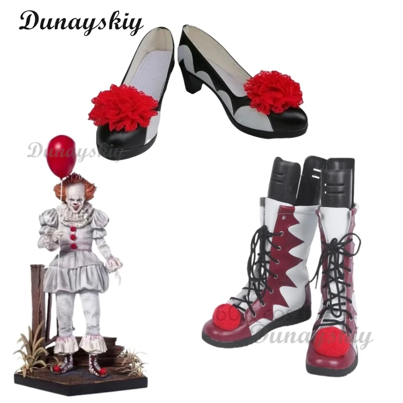 

Обувь Маска Косплей Страшные Клоун Сапоги Мужчины Пользовательские Хэллоуин Рождественские Костюмы Аксессуары