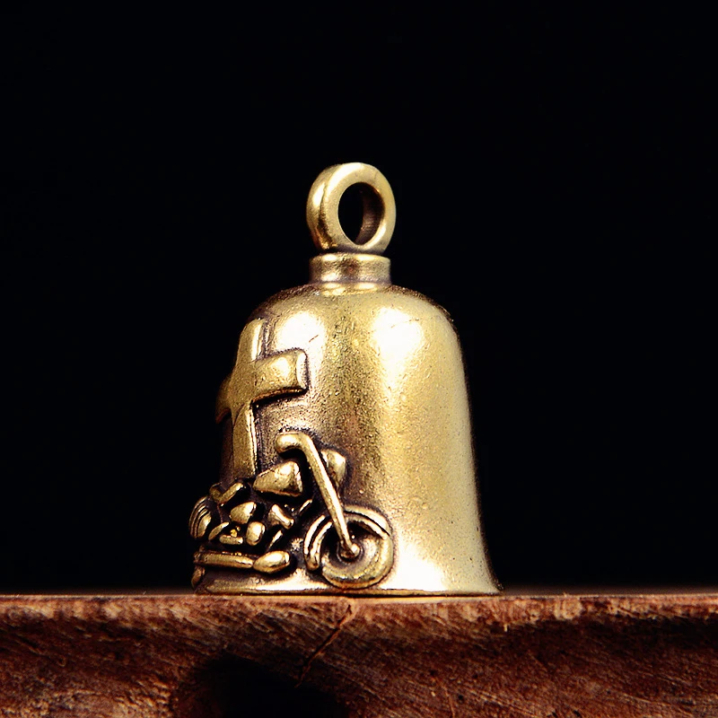 Retro Punk Cross Bell Pendant Keychain Personality Motorcycle Rider Keychain Charm For Boyfriend Birthday Gifts