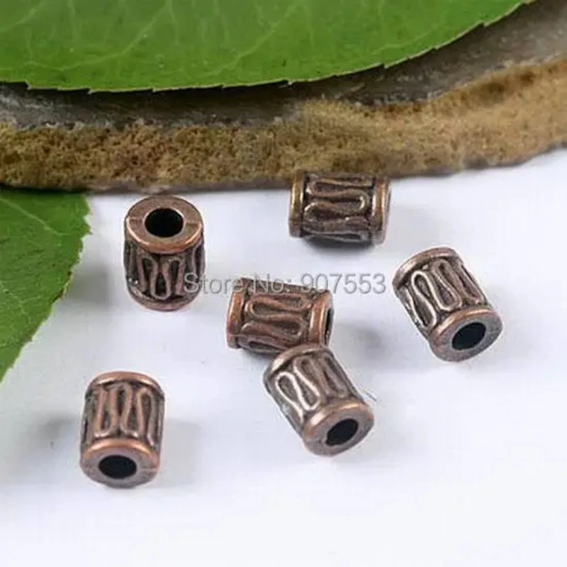 

40PCS 8x5mm antiqued copper tone crafted spacer beads h1948