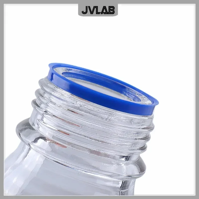 Reagent Bottle 1000mL Clear Glass Sample Bottle1L Laboratory Glassware Blue Screw GL45 Mouth