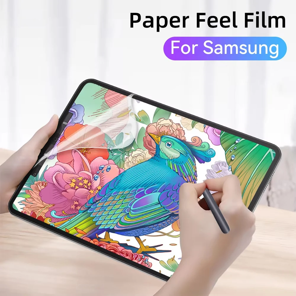 Paper Feel Screen Protector Film For Samsung Galaxy Tab A9 Plus S6 Lite A9+ A8 A7 S10 Ultra S9 S8 S7 S6 Matte PET Painting Write