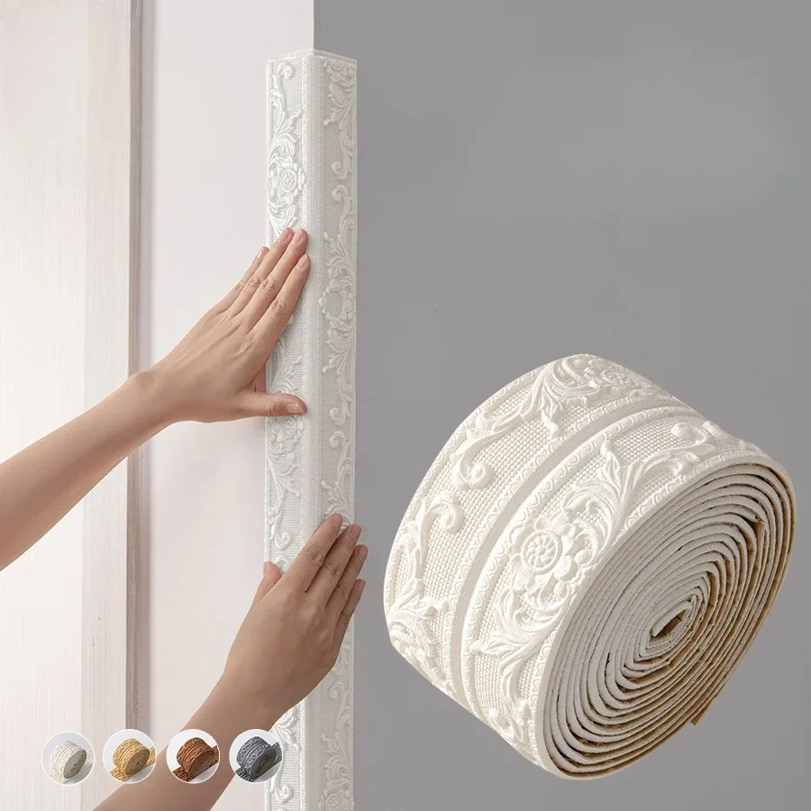 1roll Ceiling Decoration Strip Wall Sticker Waterproof Antifouling  Self-Adhesive Top Corner Line Floor Stitching Ceiling Basebo