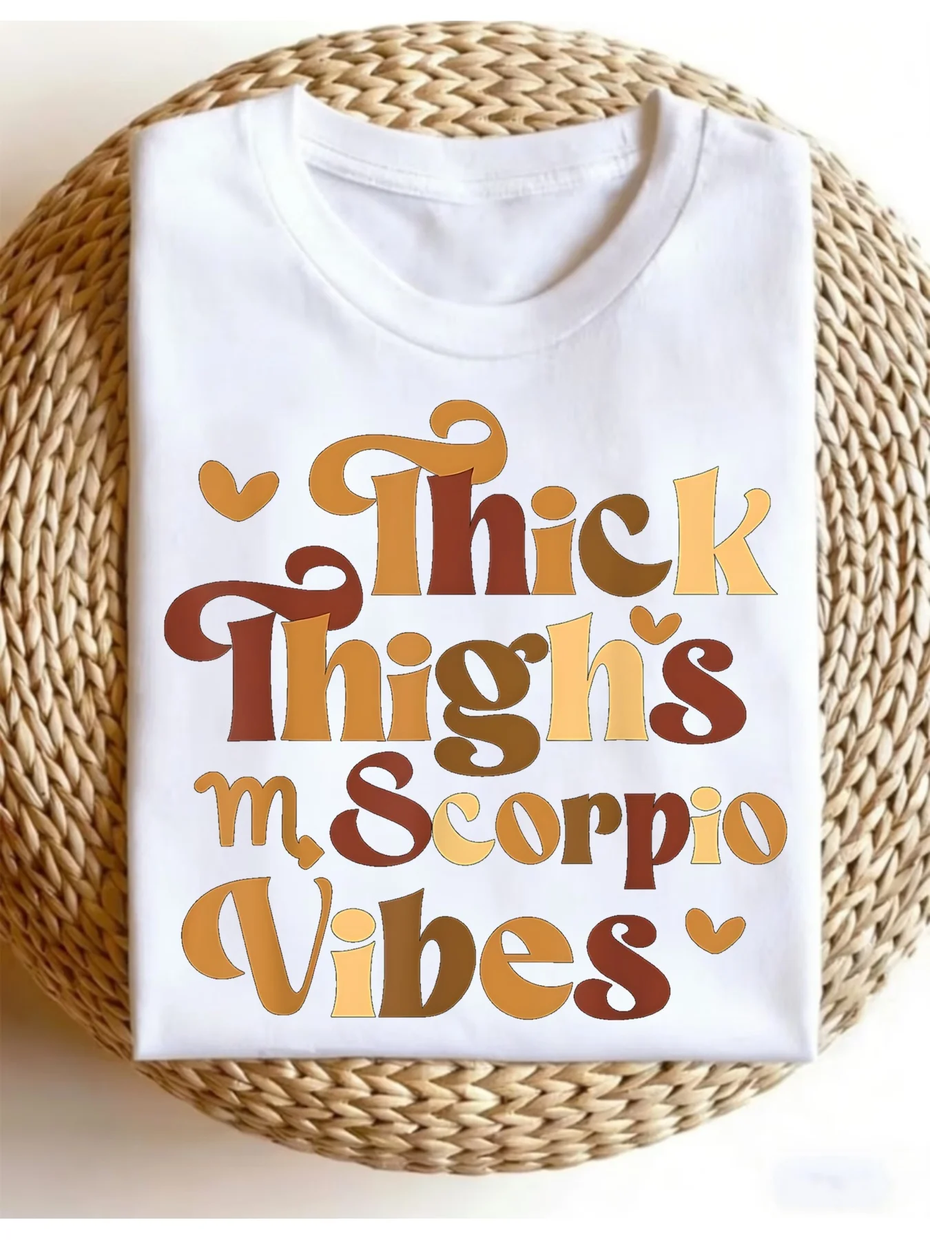 Bold And Playful Women'S T-Shirt with Thick Thighs, Scorpio Vibes Summer Casual Wear, Perfect Gift for Zodiac Lovers. Women'S Round Neck Top, Casual And Versatile, Women'S Round Neck Top, Casual And Versatile
