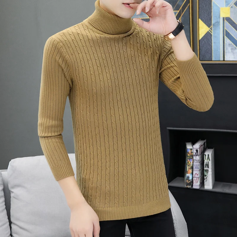 

Spring Autumn Men's Loose High Collar Sweater Trendy Teenage Versatile Haome Men's Faion New Casual Faion Top