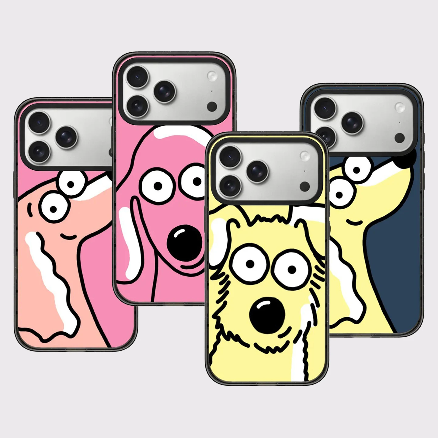 

Puppy Staring Impact Black Border Magnetic Cover for IPhone 12 13 14 15 16 17 Pro Max Case for IPhone 17 Air
