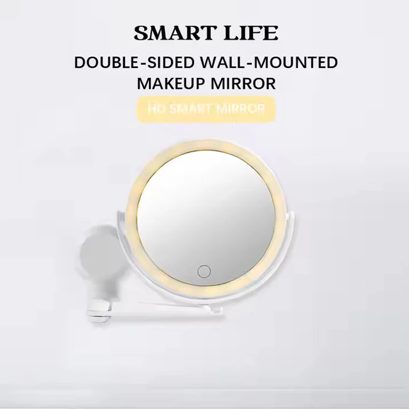 Schminkspiegel mit Lichtern, USB-betriebener dimmbarer Kosmetikspiegel für Badezimmer und Schlafzimmer