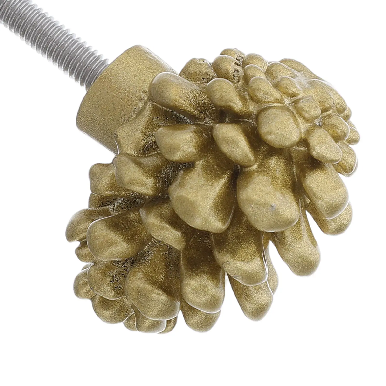 2Pcs Brass Cabinet Handles Floral Vintage Pinecone Design Kitchen Drawer Pulls Dresser Bathroom Vanity Hardware