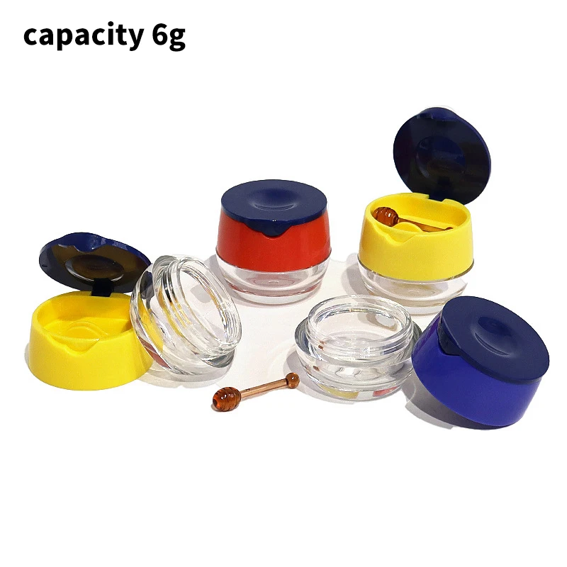 6g Lip Film Bottle Lip Film Box With Silicone Spoon Lip Balm Empty Bottle Personal Care Cream Mask Packaging Container