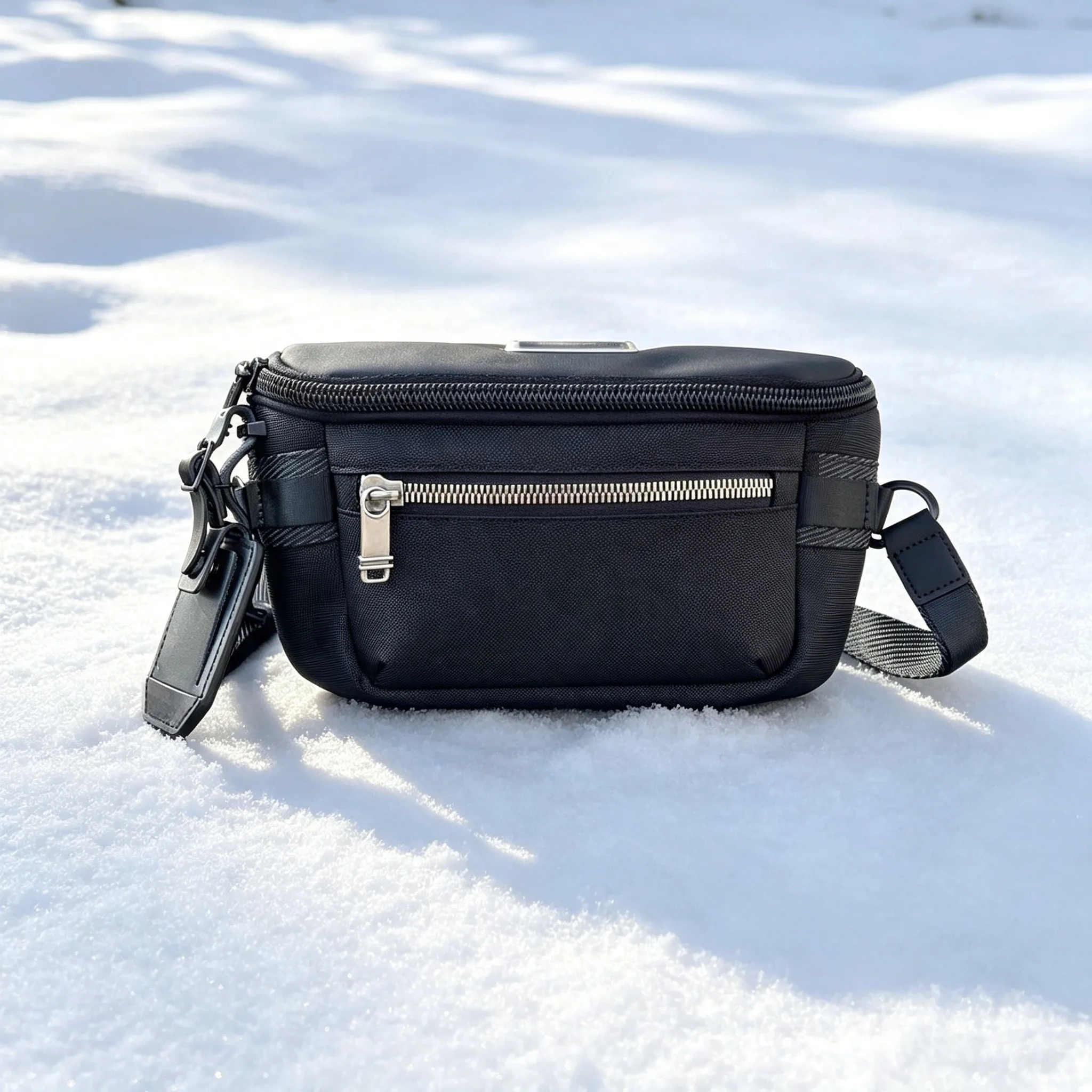 New Men Ballistic Nylon Chest Sling Bag, Business Casual Convertible Waist Pack Crossbody Shoulder Bag for Daily Commute