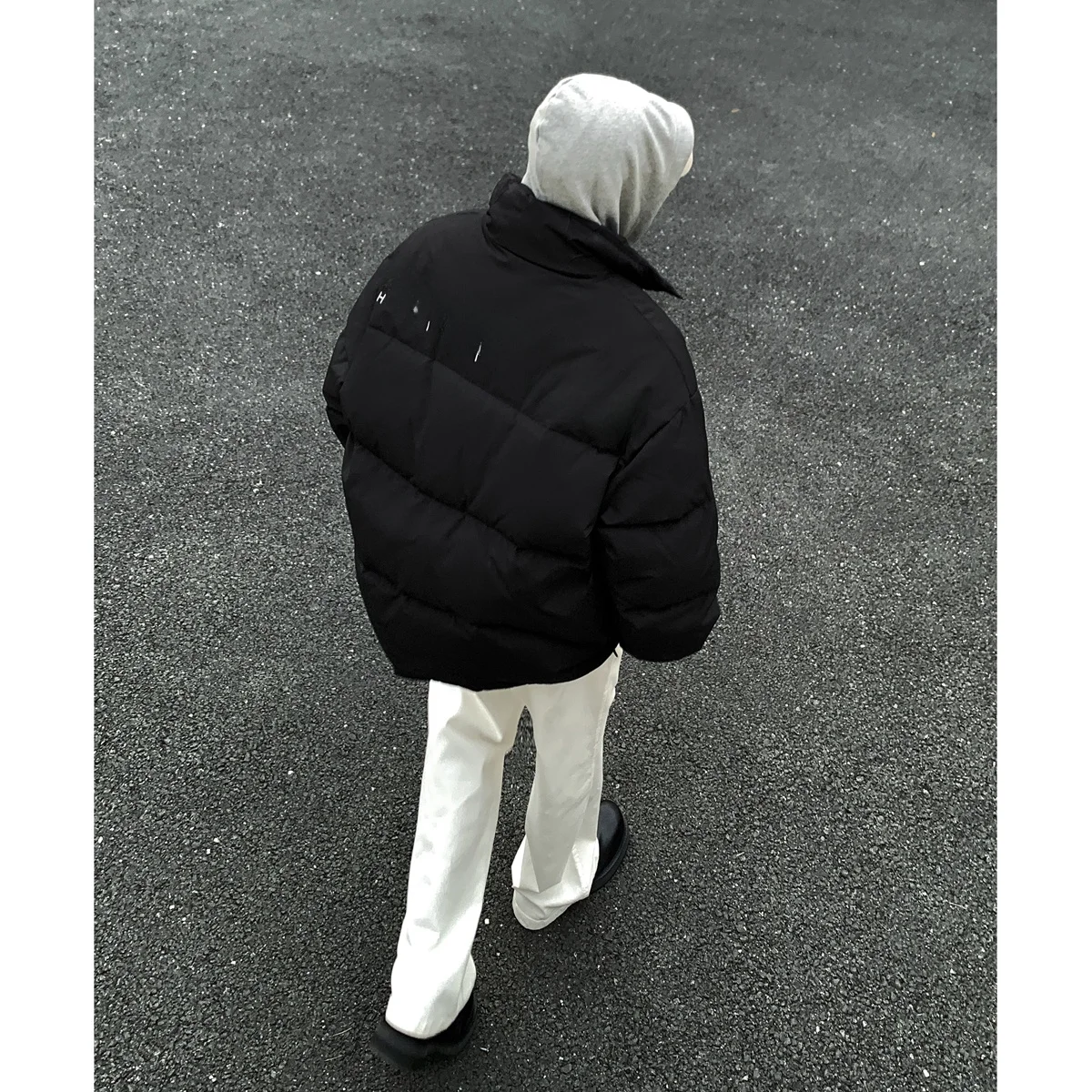 

High-Ne Thiened Cotton Jaet for Men Winter Warm Sli American Sle Streetwear Cotton Coat Youth Casual Faion