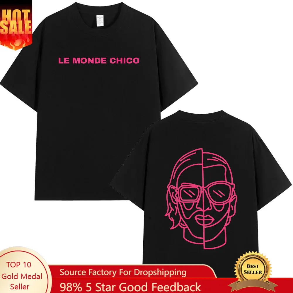 

Le Monde Chico T Shirt French Rapper PNL Album Graphic Print T-shirt Men Women Hip Hop Fashion Oversized Short Sleeve Tee Shirt