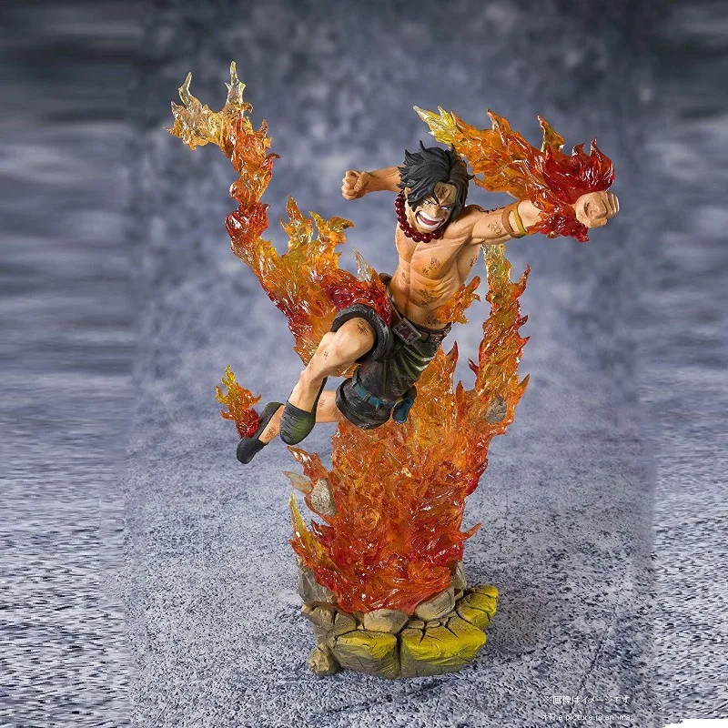 New One Piece Luffy Ace Boy Cartoon Anime Peripheral Character Doll Fire Fist Figure Model Tabletop Ornament Toy Birthday Gift