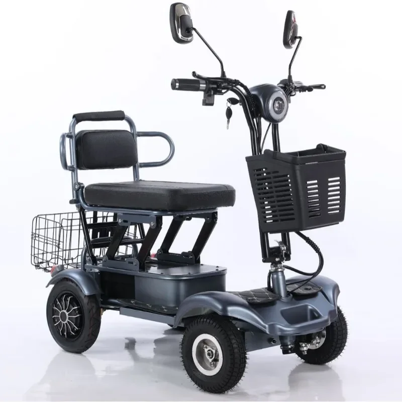 Small electric four-wheeler for the elderly