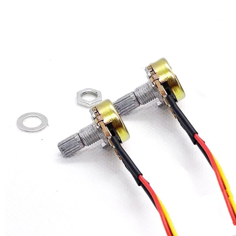 10PCS WH148 knob potentiometer B1K-2M single-unit speed, voltage and sound control controller with XH2.54 terminal wire 20CM