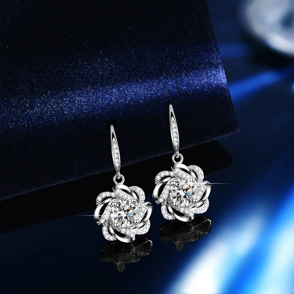 Luxury Gra mossanite one-carat earring pendant star-studded zircon fashion jewelryearrings for women