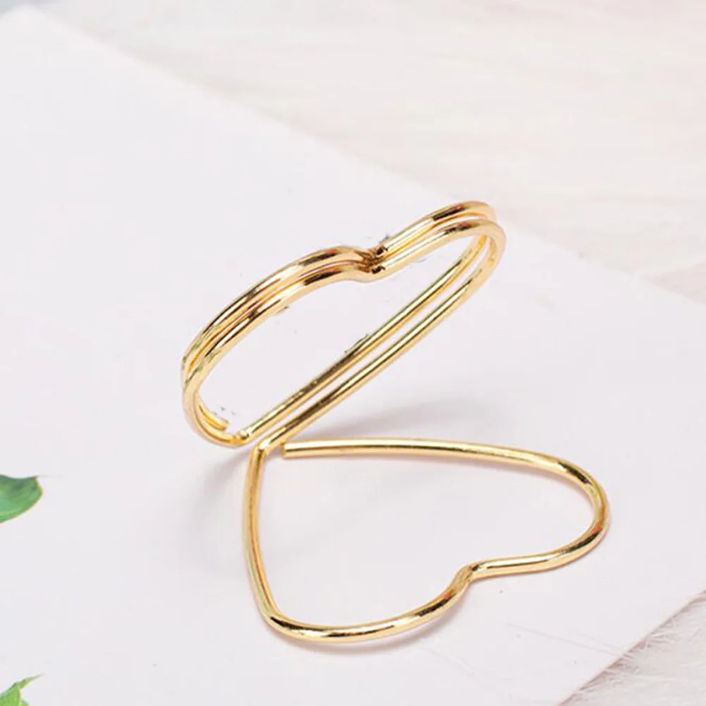 

32Pcs Love Shape Message Clip Sturdy Metal Photo Holder for Table Number Cards Notes Blessing Cards Wedding Centerpiece