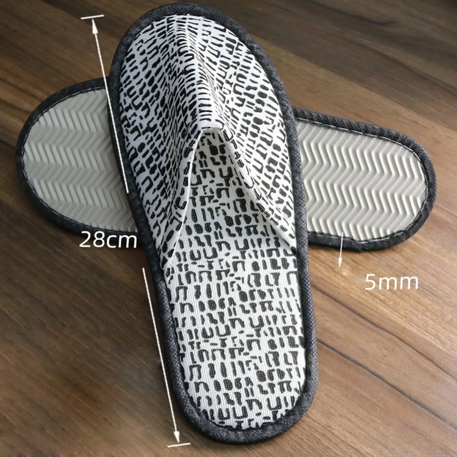

1pairs Disposable Slippers For Hotel Family Travel Beauty Salon Guests Unisex Portable Non Slip Non-woven Fabric Indoor