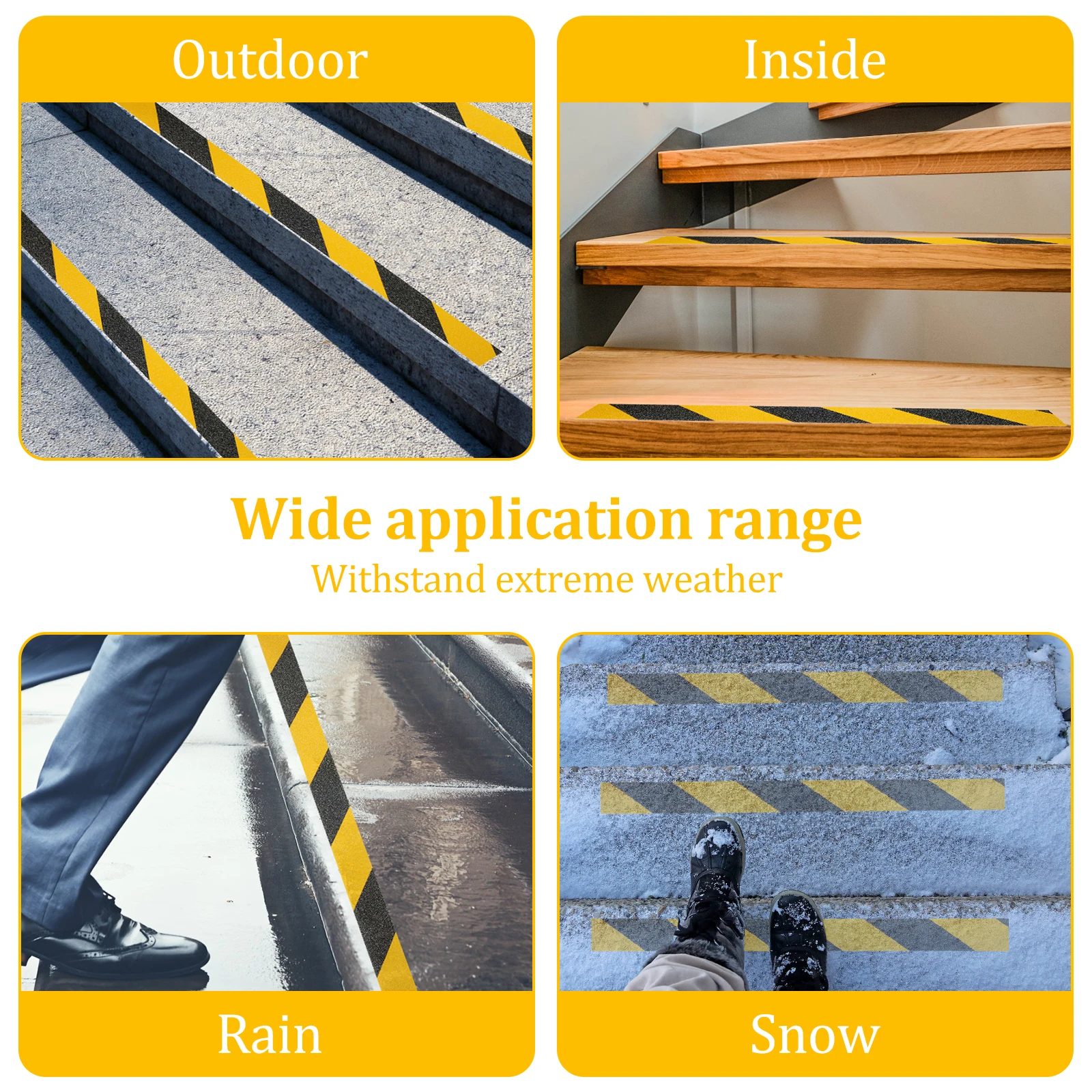 Anti Slip Tape Versatile Protective Non Slip Safety Tape Attractive Caution Grip Tape High Traction Non Skid Tape Waterproof