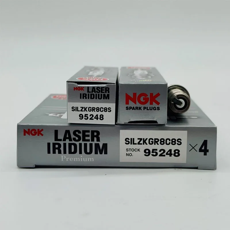 4Pcs NGK Iridium Spark Plug SILZKGR8C8S 95248 for BMW 1/2/3/4/5/6/7/8 Series X1 X2 X3 X4 X5 X6 X7 Z4 MINI F20 F21 F22 F23 F30