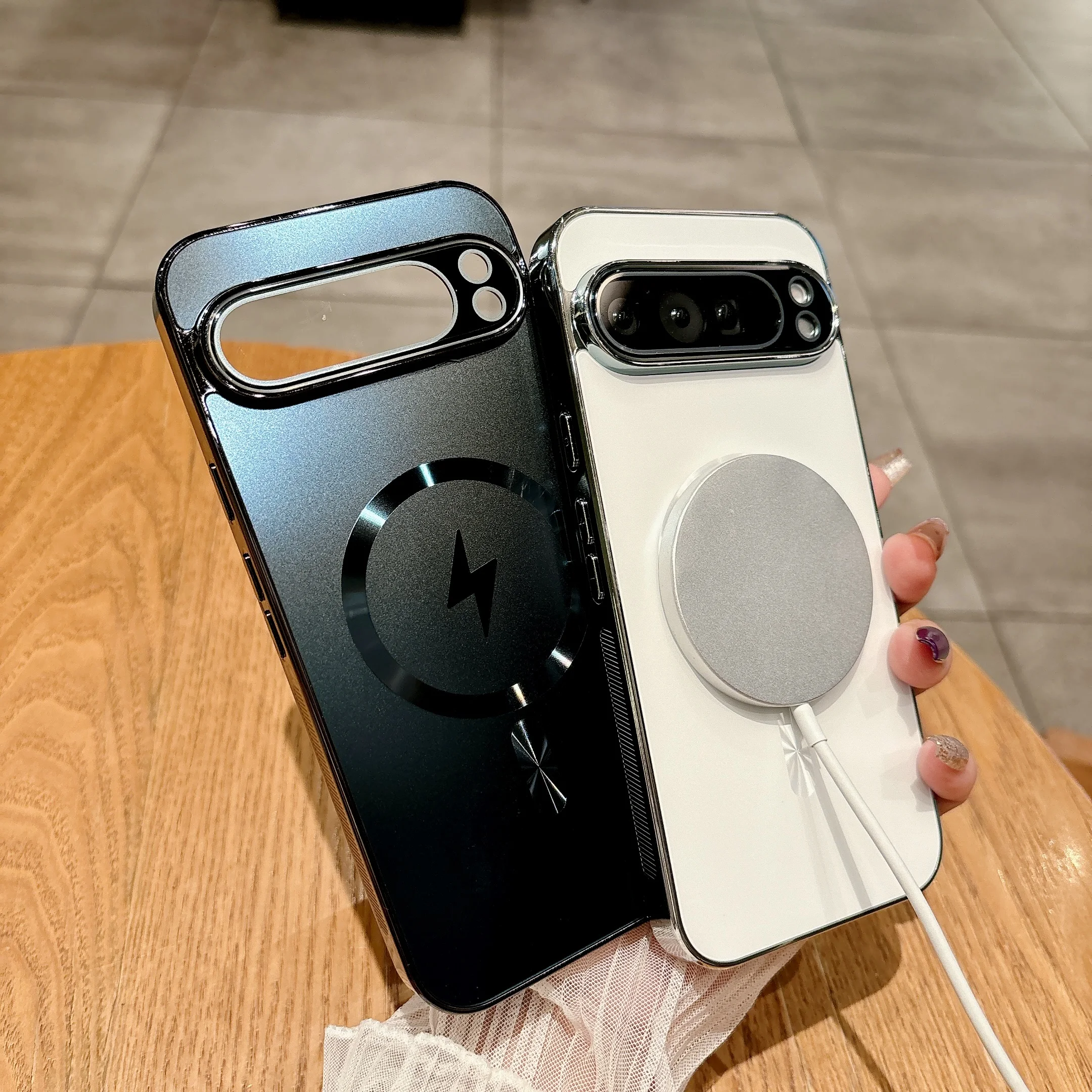 Etui MagSafe z magnetycznym ładowaniem bezprzewodowym, ochrona obiektywu, PC odporny na wstrząsy, do Google Pixel 10 Pro XL 9 8 7 6 Pro 9A 8A 7A 6A — zdjęcie produktu 2