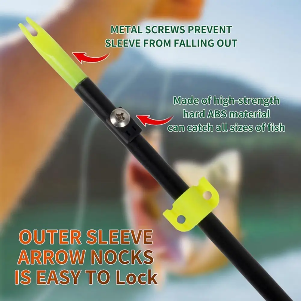 Fishing Arrow Slider Set Securely Wrapped Arrow Nock Portable Archery Bow Fishing Arrows Safety Slides Easy-to-carry Kit