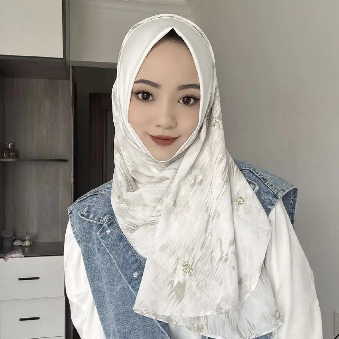 Malaysia Fashion Muslim Instant Print Hijabs Easy Convenient Wears