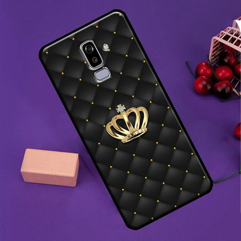 Quilted Texture Sofa Pattern Crown Phone Case For Samsung Galaxy J3 J5 J7 2017 J1 A5 A3 2016 J8 J4 J6 Plus A6 A8 A7 A9 2018 view 2