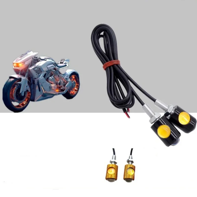 

1pcs yellow Led License Plate Lights Daytime Running Lights Led Lighting Signal Lamp Fixtures Aluminum Car Parts