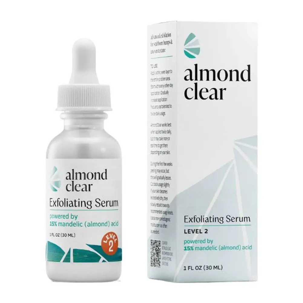 Suero Exfoliante con 15% de Ácido Mandélico - Suero Facial Exfoliante Suave para una Textura Más Lisa, Brillo Hidratado y Tono Desigual