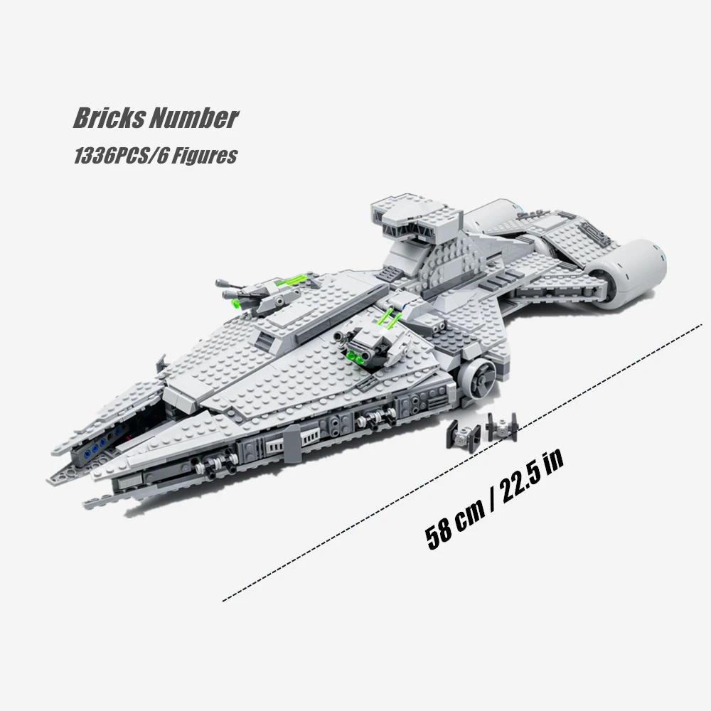 Space-Imperial Light Cruiser Military-WARS Fighter Executor Destroy SpaceShip Toys Model Building Blocks Bricks Toys Gift