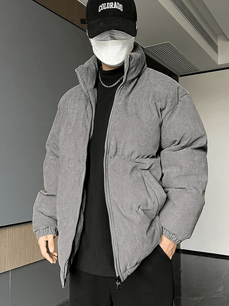 

Мужская вельветовая куртка Cleanfit: утепленная, с воротником-стойкой, в американском ретро-стиле, хлопковая, теплая, повседневная, с длинными рукавами, осенне-зимняя верхняя одежда