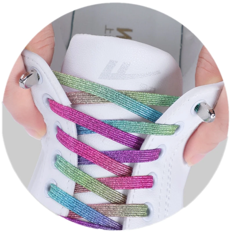 Multi color options Elastic Shoe Laces Of Sneakers Flat Shoelaces no tie General for adults and children Lazy shoe Lace 25 Color