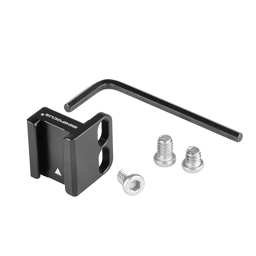 Cold Shoe Mount Adapter 90° Degree Angle for DSLR Camera Rig Attach to Side Cage Quick Release L Bracket Plate Handle 1/4\