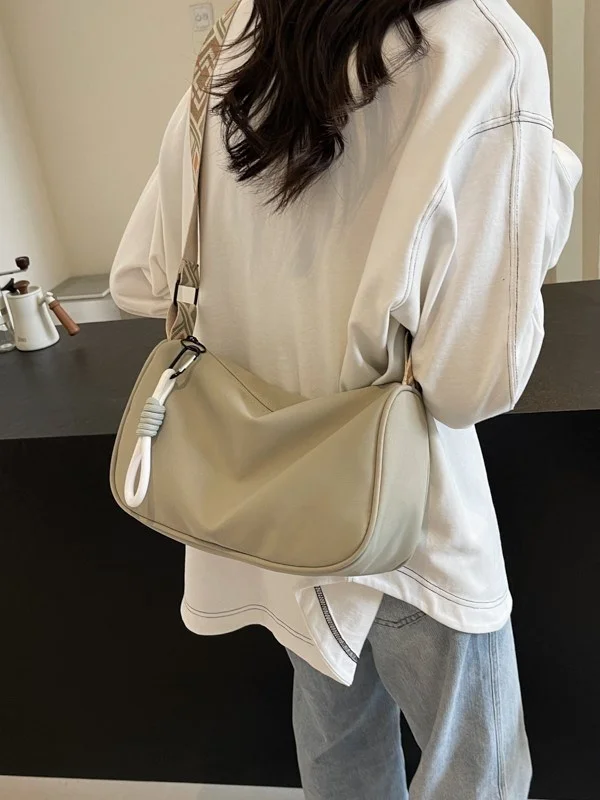 

Givenivan Повседневная нейлоновая холщовая сумка-подушка с широким ремешком Универсальная сумка-подушка на одно плечо для поездок на работу