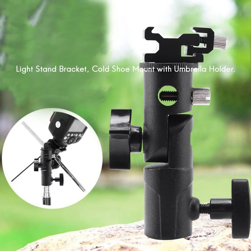 ตัวยึดกล้องแบบแฟลชสปีดไลท์ตัวยึดร่มที่ยึดไฟฉายขาตั้งหลอดไฟหมุนได้แบบมืออาชีพที่จับรองเท้าสำหรับ Canon N