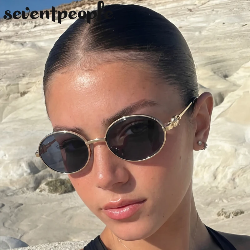

Y2K Punk Oval Sunglasses Women 2026 Luxury Brand Metal Frame Photochromic Sun Glasses For Lady Vintage Steampunk Outdoor Shades