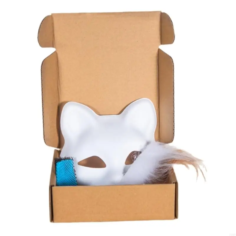 Mặt nạ không sơn 49mf bao gồm vải trim lông không sơn mặt nạ mặt nạ có thể sơn cho trẻ người lớn