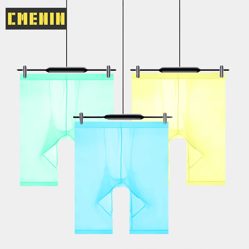 

1Pcs Men Transparent Boxershorts Ultra-Thin Long Underpants Breathable Three-Dimensional U-shaped Convex Bag Man Boxers Briefs