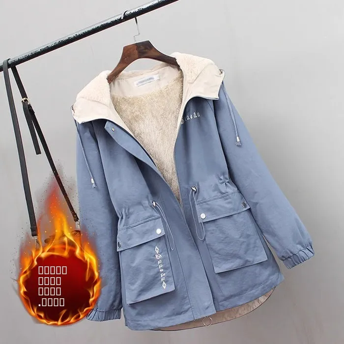 

Утепленная женская хлопковая куртка на осень-зиму, повседневная свободная модная универсальная верхняя одежда в корейском стиле, ветрозащитная