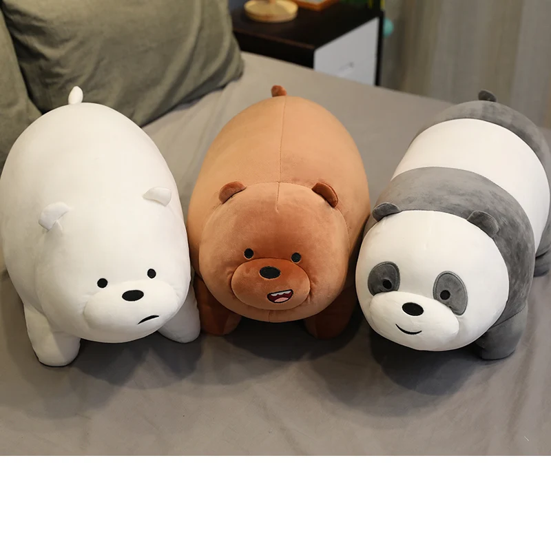 Lovely We Bare Bears Plush Toy Standing Grizzly Panda IceBear Cartoon Stuffed Animal We Bare Bears Toys Doll For Kid Gift