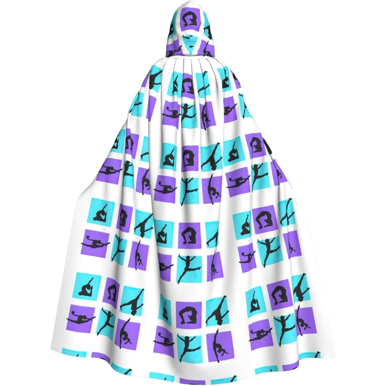 

Gymnastics Game print Adult Hooded Cape Carnival Festival Cape Cosplay Robe Costume party Gothic Carnival