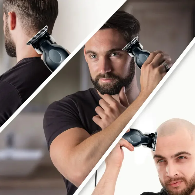 Kemei 2299-Tondeuse à cheveux sans fil pour barbier 0mm, machine de découpe et finition électrique professionnelle