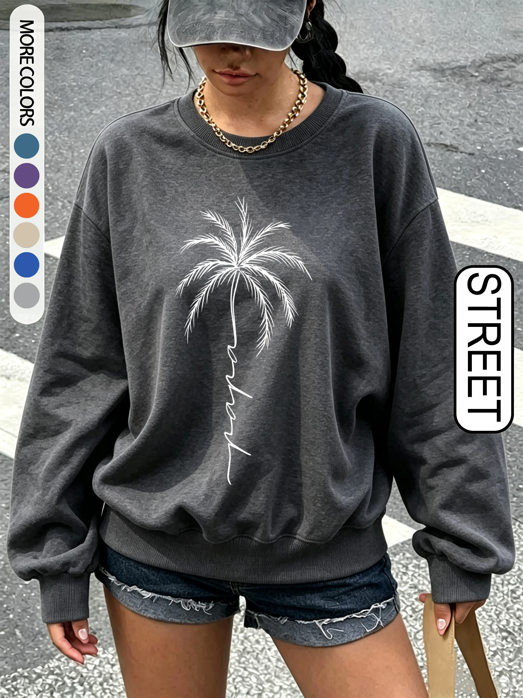 Oversized Crewneck Fleece - Moletom Feminino Oversized de Fleece com